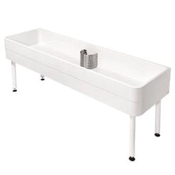 KWC utility sink with tubular overflow KWC 2000 × 300/800 × 600 mm white