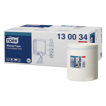 Tork paper wipes for light dirt, 6 pieces, 1 layer, 165m, white cellulose.