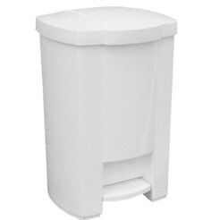 Cesto de basura de 12 litros Merida, plástico blanco