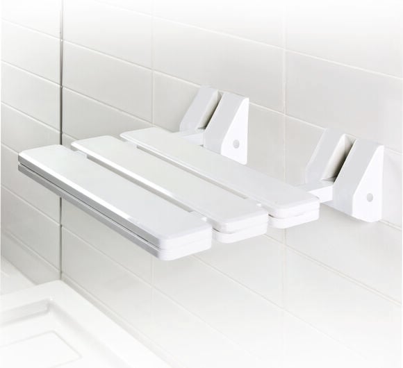 Siedzisko prysznicowe składane 450x400 mm stal biała