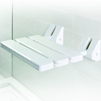 Faltbarer Duschsitz Bisk 45x40 cm, weißer Stahl