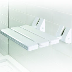 Faltbarer Duschsitz Bisk 45x40 cm, weißer Stahl