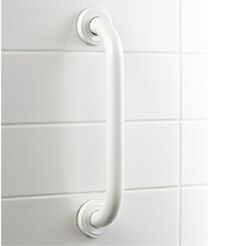 Manija de ducha simple de 25 cm de diámetro PRO Bisk acero blanco
