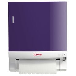 CWS Hygiene Paper Towel Dispenser, purple ABS plastic