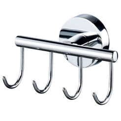 Věšák na ručníky čtyřnásobný Bisk FOR YOU s leskem