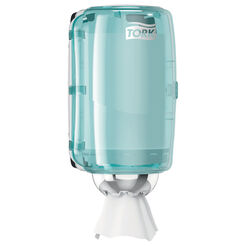 Reinigungstuchspender in Rolle Tork Mini Plastik weiß-türkis