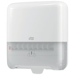 Podávač na papierové utierky vo forme rolky Tork Matic, biela plastová