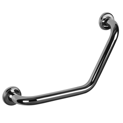 Soporte de bañera angular ⌀ 25 mm, 38 cm Bisk, acero inoxidable pulido