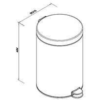 Kosz na śmieci ECO 30 l stal szlachetna połysk