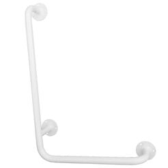Soporte de ducha angular izquierdo Faneco ⌀ 25 mm, 80 × 40 cm, acero color blanco