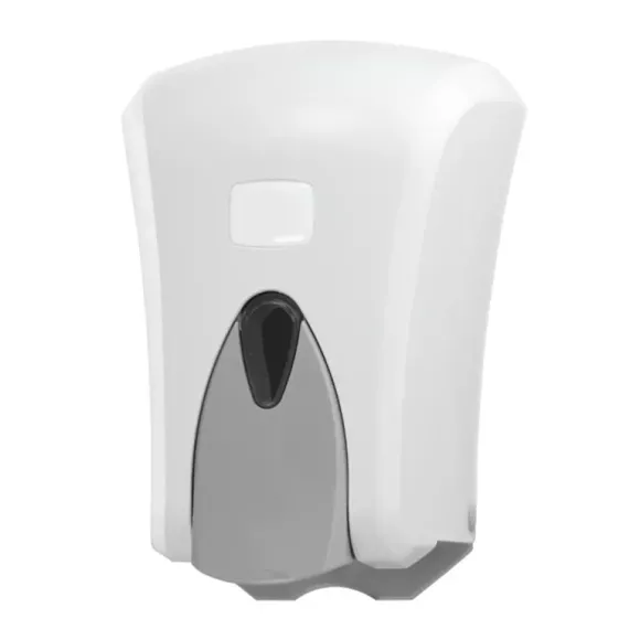 Biały dyspenser mydła z tworzywa ABS o pojemności 1 litra