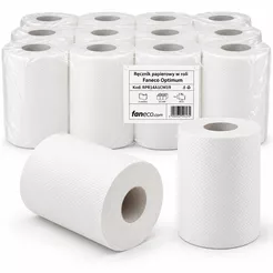 Papierhandtuchrolle Faneco Optimum 12 Stk. 2-lagig 60 m weiße Zellulose + Altpapier