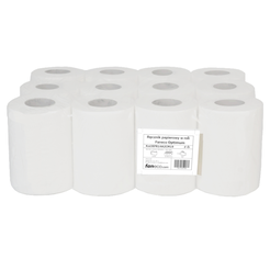 Paper towel in a roll - Faneco Optimum 12 pcs. 2 layers 60 m white cellulose + waste paper