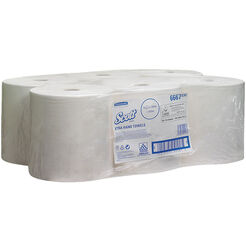 Ręcznik papierowy w rolce 6 szt. 304 m Kimberly Clark SCOTT makulatura + celuloza biały