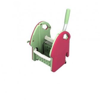 Antibacterial Splast cart press for cleaning, green-pink