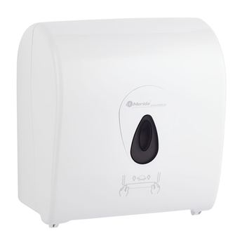 Mechanical towel dispenser in the role of Merida TOP AUTOMATIC MAXI plastic white-gray