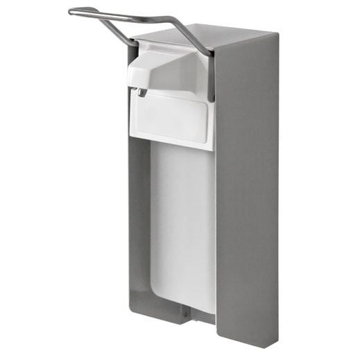 Ellbogen-Spender für Handdesinfektionsmittel und Flüssigseife Sanitario 500 ml, mattes Edelstahl