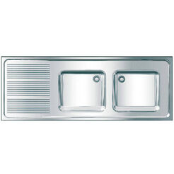 Franke commercial double-bowl sink 600 x 382 x 1600 mm