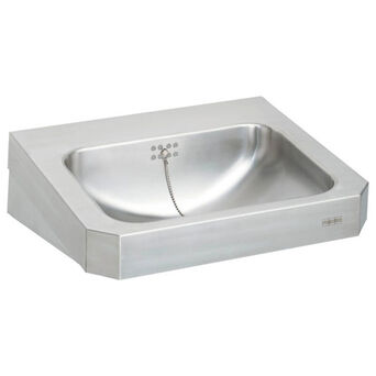 Franke WT500C-M steel sink with a hole for a faucet.