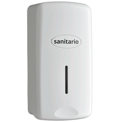 Dispensador de jabón líquido Sanitario Blanco 1000 ml, plástico ABS blanco