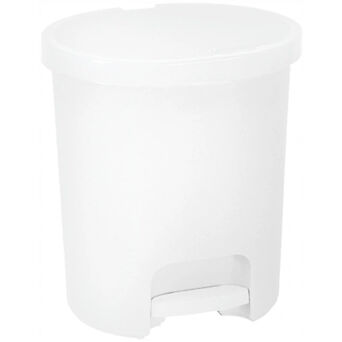Curver 25 liter white plastic trash can