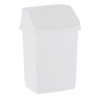Curver CLICK-IT 15-liter trash can, white plastic.