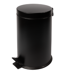 Cubo de basura de 12 litros Faneco de acero negro