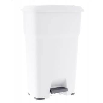 Cubo de basura de 85 litros Merida HERA de plástico blanco