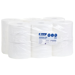 Toaletný papier Merida TOP 900 12 roliek 180 m priemer 18,1 cm biely celulóza