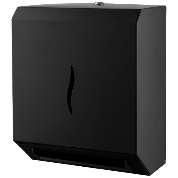 Automatyczny podajnik ręczników papierowych w rolce Faneco HIT Black Autocut, stal kolor czarny
