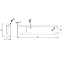 Poręcz uchylna ze stali nierdzewnej