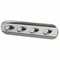 Vešiak do kúpeľne štvornásobný s lesklým povrchom