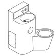 Zestaw sanitarny Franke umywalka + miska WC 