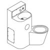 Zestaw sanitarny Franke umywalka + miska WC 