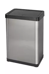 Koš s poklopom typu soft touch 40 litrov Sanitario, matná nerezová oceľ