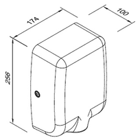 Suszarka do rąk LEVANTE Faneco 1000 W stal matowa