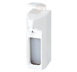 Dispensador de líquido desinfectante en spray dosificación regulable 1000 ml, plástico blanco ABS