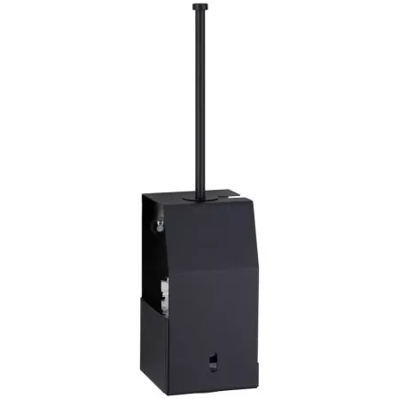 Szczotka do WC wisząca z uchwytem Merida STELLA Black Line, stal w kolorze czarnym