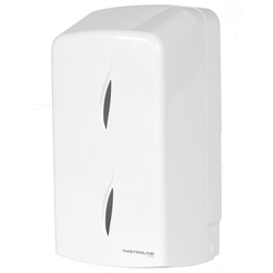 Pojemnik na papier toaletowy 2 rolki lub papier typu ZZ Bisk MASTERLINE Mini plastik biały