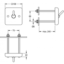 Wieszak wandaloodporny Franke HEAVY DUTY 
