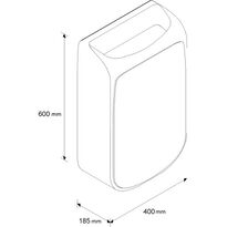 Kosz otwarty wiszący MERIDA MERCURY CZARNY - wymiary