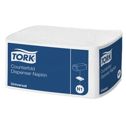 Servietten für Tork Counterfold Spender 7200 Stück, weißes Zellstoff