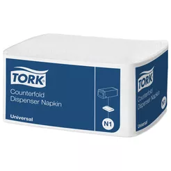 Servietten für Tork Counterfold Spender 7200 Stück, weißes Zellstoff