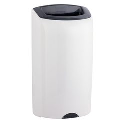 Cesto de basura de 40 litros Merida TOP, plástico blanco-gris