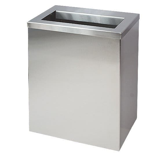 Rectangular 25-liter Stainless Steel Hygiene Waste Bin