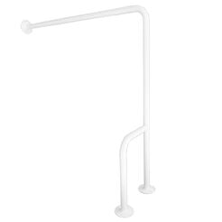 Soporte para personas con discapacidad montado en el suelo y la pared derecho Faneco ⌀ 25 mm, 70 cm, acero color blanco