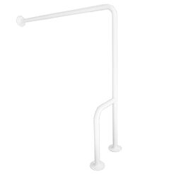 Madlo pro osoby se zdravotním postižením montované na podlahu a zeď pravé Faneco ⌀ 25 mm, 70 cm, ocel bílá