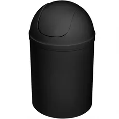 Cesto de basura de 5 litros Bisk, plástico ABS negro