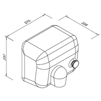 Suszarka do rąk SIROCCO Faneco 2500 W stal matowa