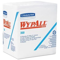Čistiaca utierka z netkanej textílie v odsekoch 1/4 Kimberly Clark WYPALL X70 1 vrstva celulóza biela